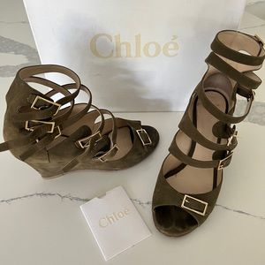 Chloe Gladiator Style Wedge Heels